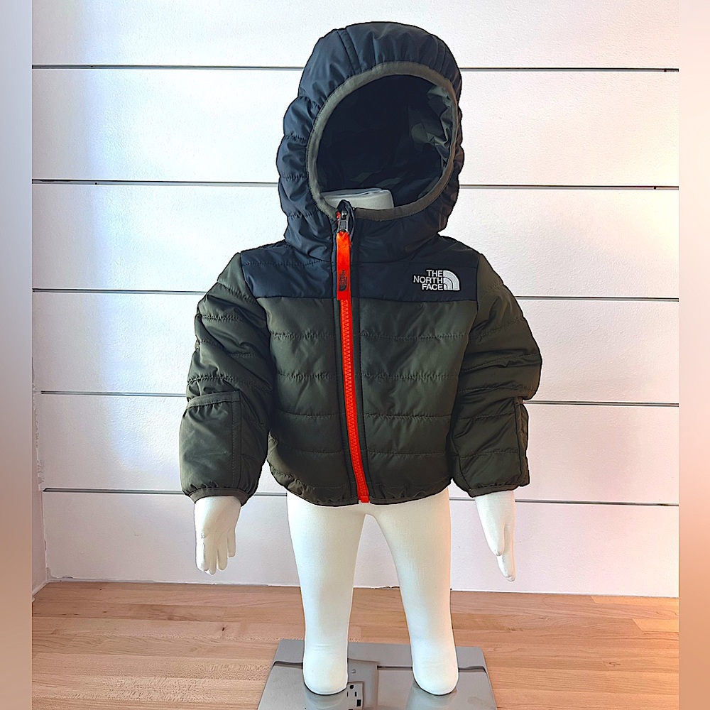 The North Face 3-6 Months baby puffer Reversible Hooded Camo Jacket
